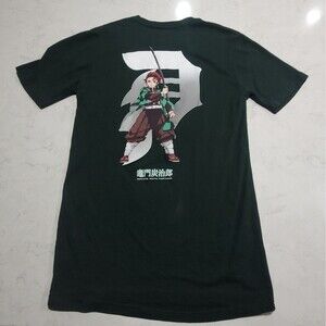 Primitive x Demon Slayer Tanjiro Dirty P" Small Forest Green T-Shirt DAMAGED